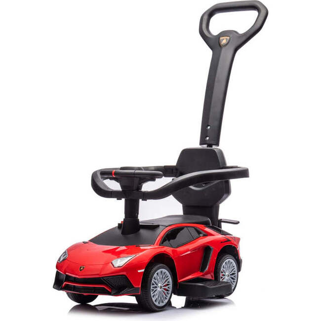 Lamborghini 3-in-1 Kids Push Ride On Toy Car (Red)