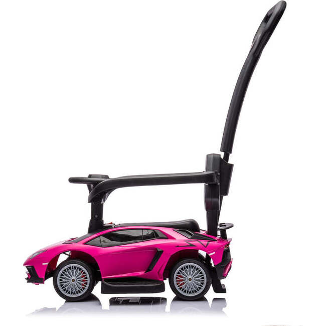 Lamborghini 3-in-1 Kids Push Ride On Toy Car (Pink) - Ride-Ons - 2