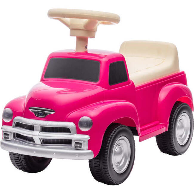 Chevrolet 3100 Vintage Push Car for Toddlers (Pink) - Ride-Ons - 1