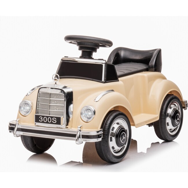 6V Mercedes Benz 300S 1 Seater Mini Ride-On Car for Kids (Beige)