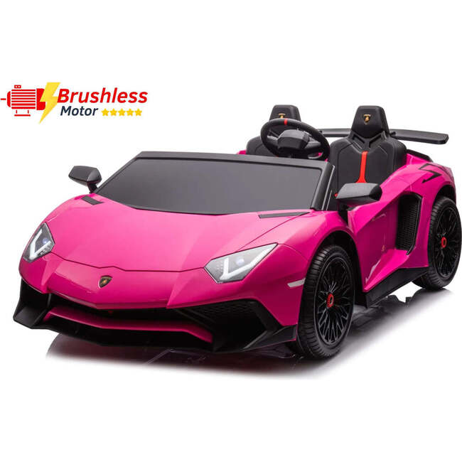 24V Lamborghini Huracan 2 Seater Kids' Electric Ride-On (Pink)