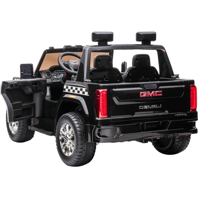 24V GMC Sierra Denali 2 Seater Police Ride-On Truck (Charcoal) - Ride-Ons - 2