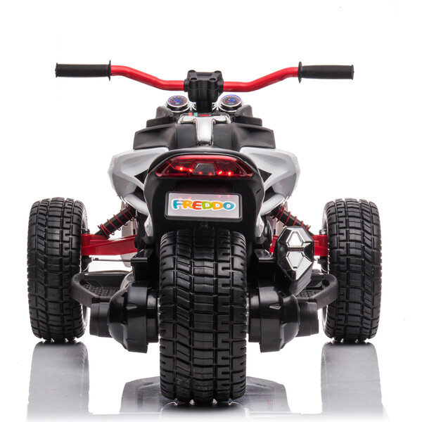24V Freddo Spider 2 Seater Ride-On 3 Wheel Motorcycle (White) - Freddo Ride-ons | Maisonette