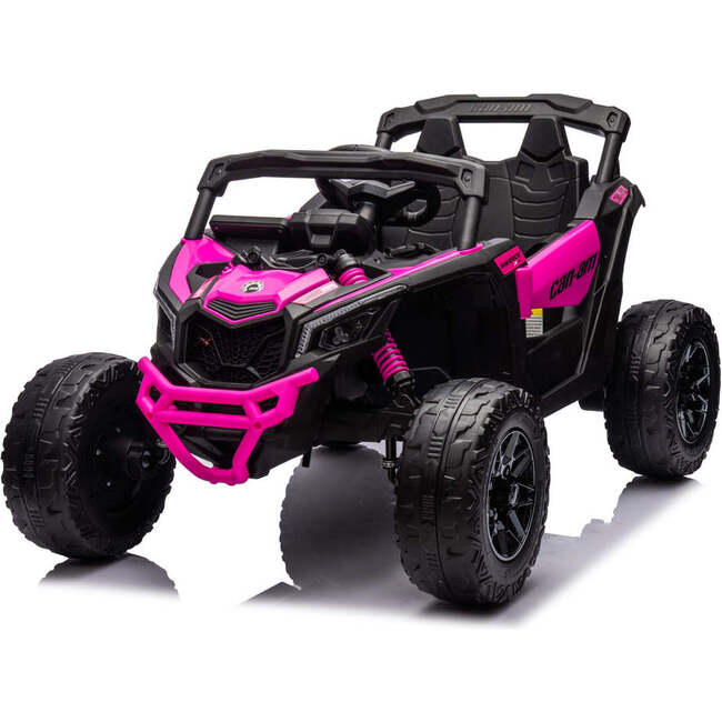 24V Can Am Maverick 1-Seater UTV - Kids Electric Ride-On (Pink)