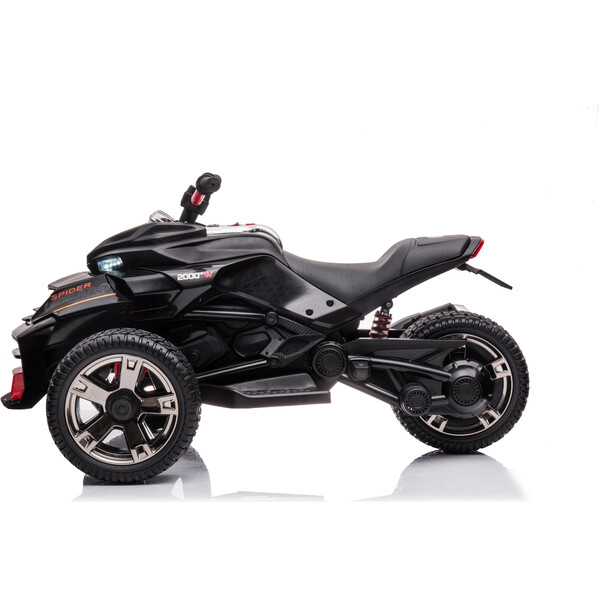 24V Freddo Spider 2 Seater Ride-On 3 Wheel Motorcycle (Black) - Freddo Ride-ons | Maisonette