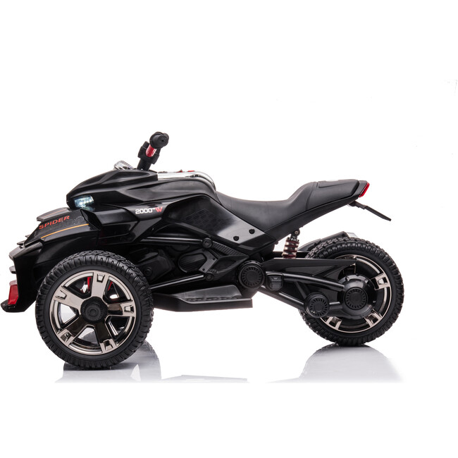 24V Freddo Spider 2 Seater Ride-On 3 Wheel Motorcycle (Black)