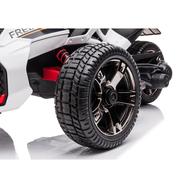 24V Freddo Spider 2 Seater Ride-On 3 Wheel Motorcycle (White) - Ride-Ons - 2