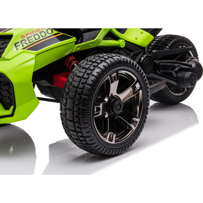 24V Freddo Spider 2 Seater Ride-On 3 Wheel Motorcycle (Green) - Ride-Ons - 3