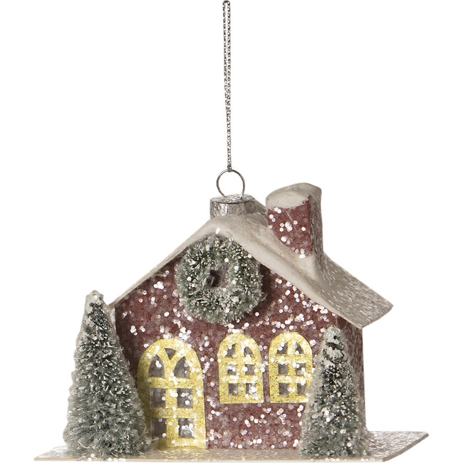 Red House With White Roof Ornament - Ornaments - 1