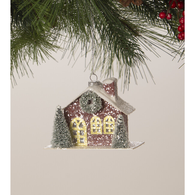 Red House With White Roof Ornament - Ornaments - 2