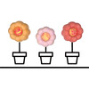 Flower Pots Sidewalk Chalk - Bubbles/Chalk - 3