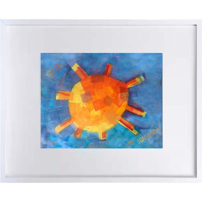 You Are My Sunshine Print 11x14, Blue Horizonal