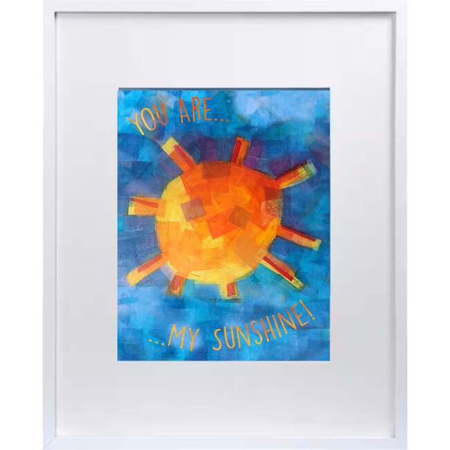 You Are My Sunshine Print 8x10 Vertical Frame, Blue