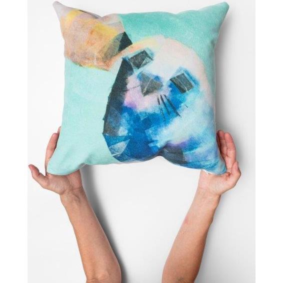 Velveteen Mommy & Baby Seal Pillow 18x18, Turquoise - Decorative Pillows - 5