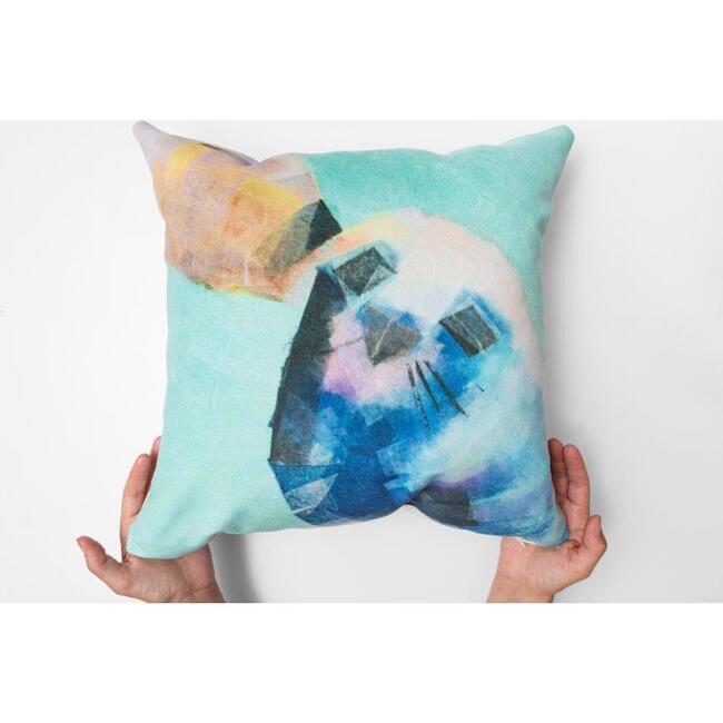 Velveteen Mommy & Baby Seal Pillow 18x18, Turquoise - Decorative Pillows - 6