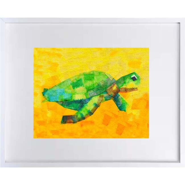 Sea Turtle Print 8x10 Horizontal Frame, Yellow