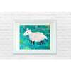 Sheep Print 11x14 Horizontal Frame, Turquoise - Wall Décor - 2