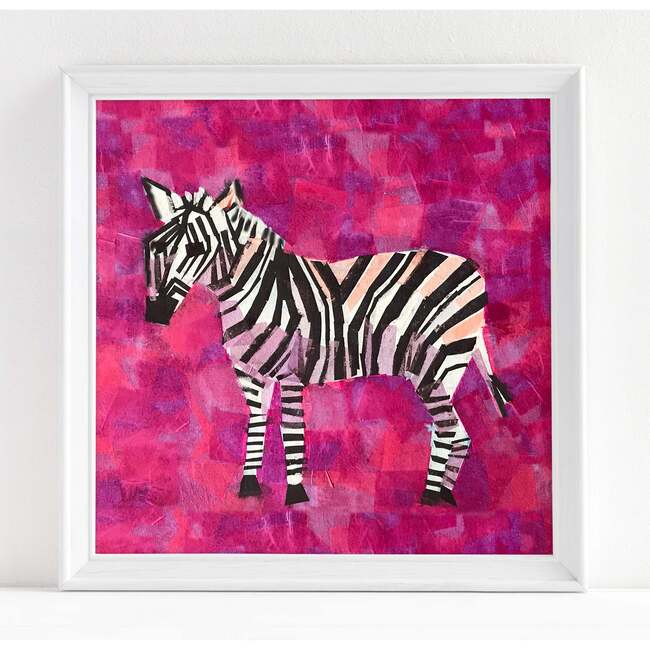 Zebra Print 11x14 Horizontal Frame, Pink - Wall Décor - 3