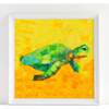 Sea Turtle Print 11x14 Horizontal Frame, Yellow - Wall Décor - 2