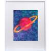 Ringed Planet Print 11x14 Vertical Frame, Red - Wall Décor - 1 - thumbnail