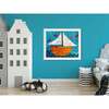 Sailboat Print 11x14 Horizontal Frame, Blue - Wall Décor - 3