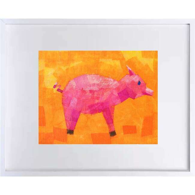 Pig Print 8x10 Horizontal Frame, Pink