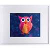 Owl Print 8x10 Horizontal Frame, Pink & Blue - Wall Décor - 1 - thumbnail