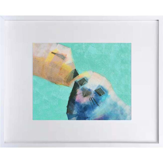 Mommy & Baby Seal Print 8x10 Horizontal Frame, Turquoise