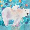 Mommy & Baby Polar Bear Print 11x14 Horizontal Frame, Turquoise - Wall Décor - 2