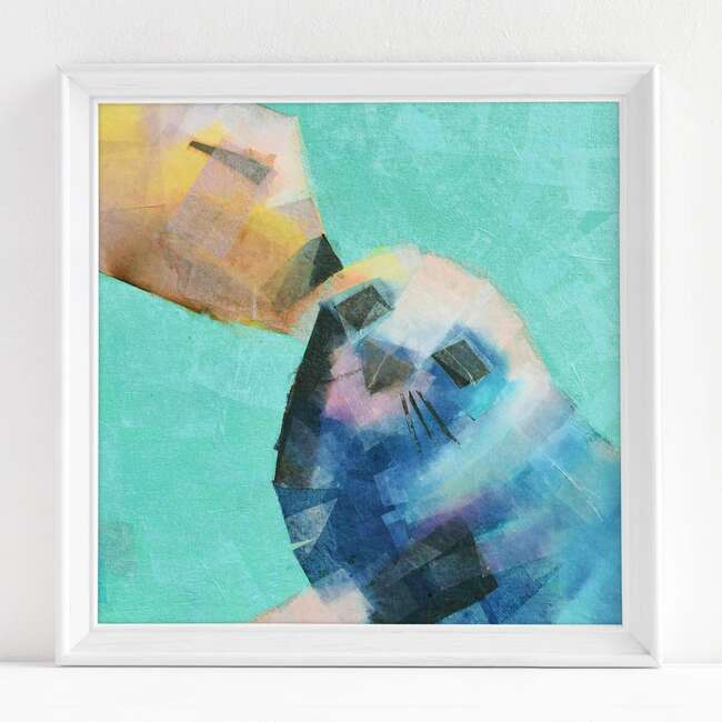 Mommy & Baby Seal Print 8x10 Horizontal Frame, Turquoise - Wall Décor - 3