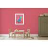Mischievous Cat Print 11x14 Horizontal Frame, Blue & Pink - Wall Décor - 2