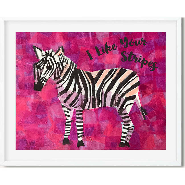 I Like Your Stripes Zebra Print 8x10 Horizontal Frame, Pink - Wall Décor - 2