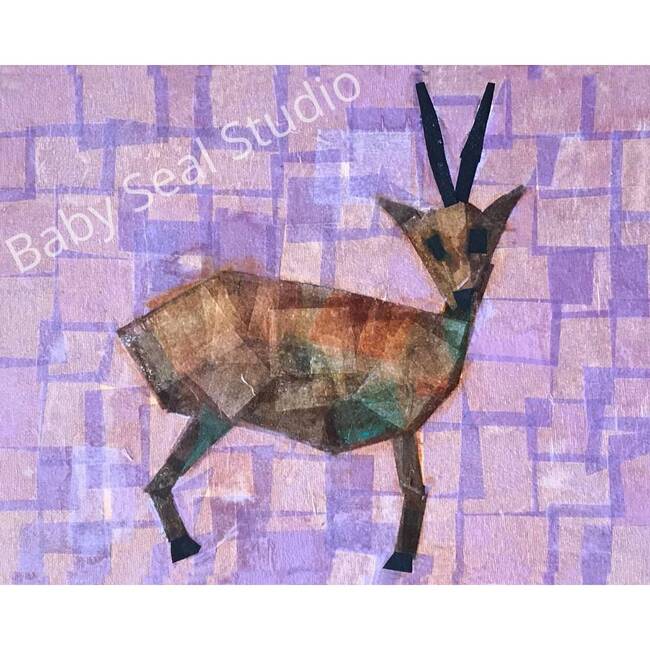 Gazelle Print 8x10 Horizontal Frame, Purple - Wall Décor - 3