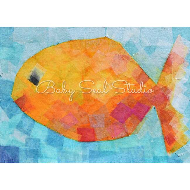 Goldfish Print 11x14 Horizontal Frame, Yellow - Wall Décor - 2