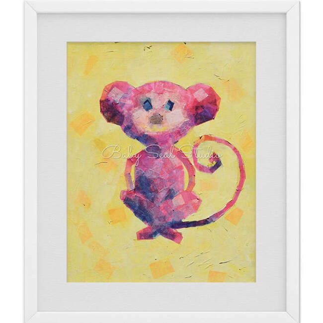 Cheeky Monkey Print 8x10 Vertical Frame, Purple