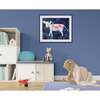 Cow Print 11x14 Horizontal Frame, Blue - Wall Décor - 3