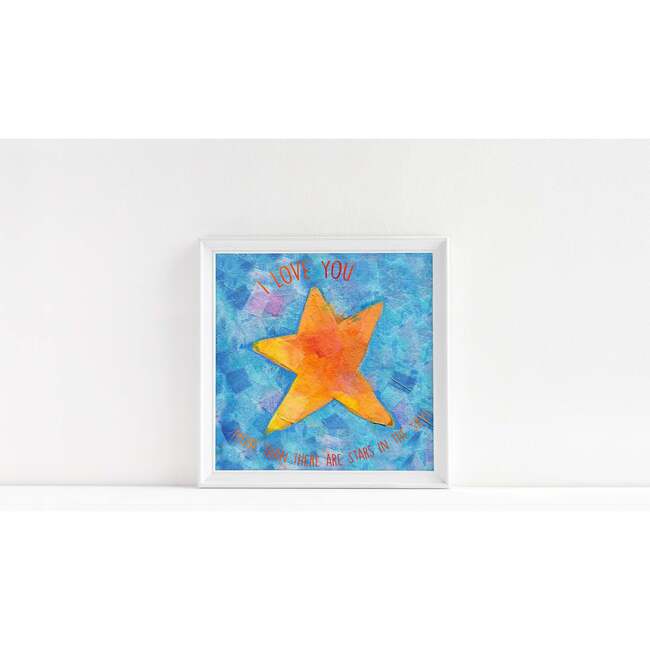 I Love You More Than There Are Stars in the Sky Print 8x10 Horizontal Frame, Blue - Wall Décor - 4