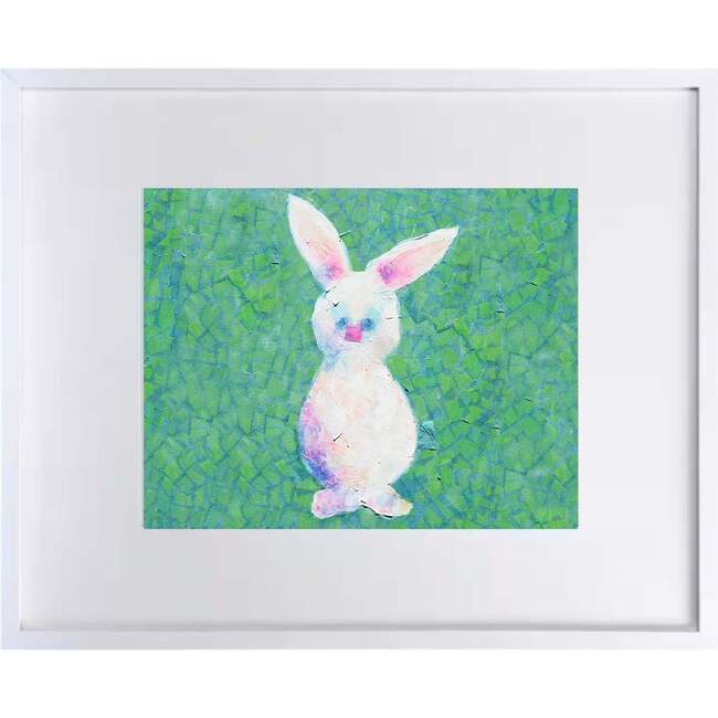 Bunny Print 11x14 Horizontal Frame, White