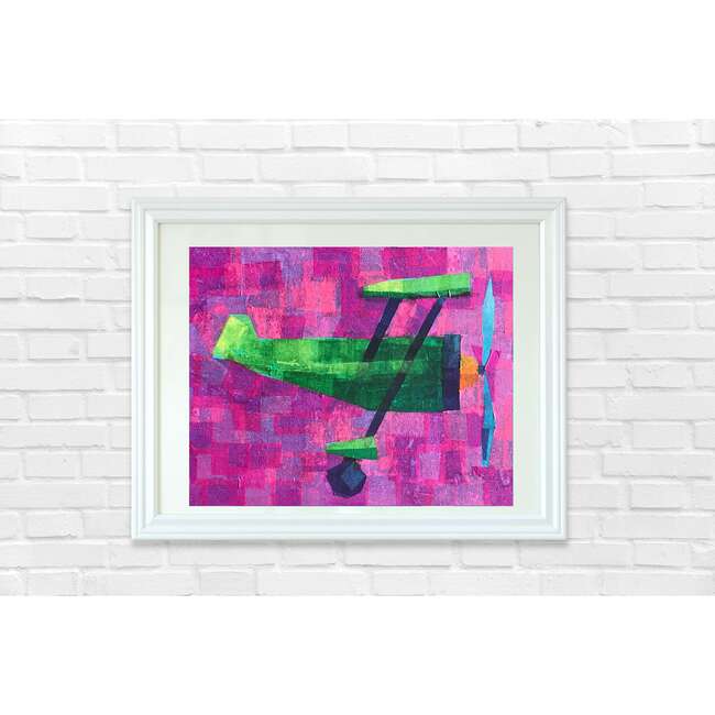Colorful Airplane Print 8x10 Horizontal Frame, Pink - Wall Décor - 3