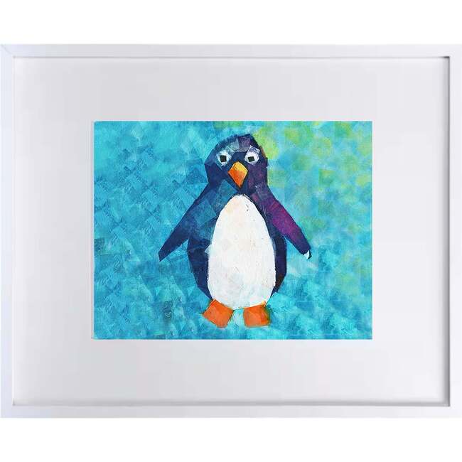 Baby Penguin Print 8x10 Horizontal Frame, Blue