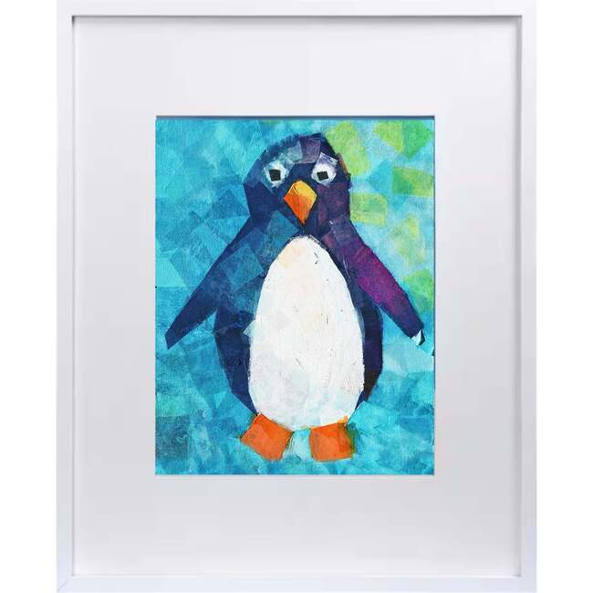 Baby Penguin Print 11x14 Vertical Frame, Blue