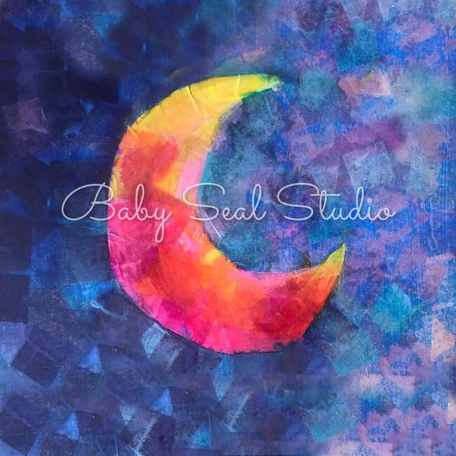 Crescent Moon Print 8x10 Vertical Frame, Pink - Wall Décor - 3