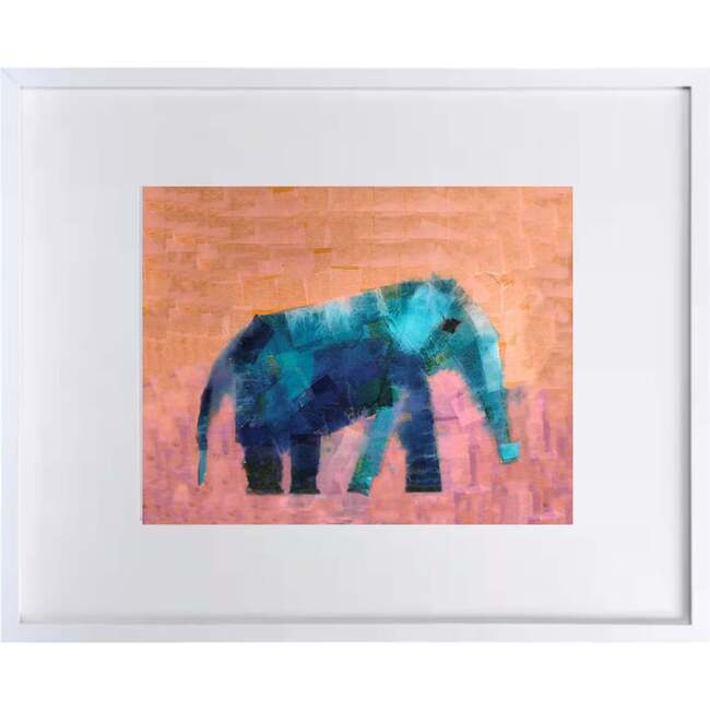 Baby Elephant 11x14 Horizontal Frame, Blue