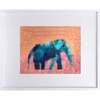 Baby Elephant 11x14 Horizontal Frame, Blue - Wall Décor - 1 - thumbnail