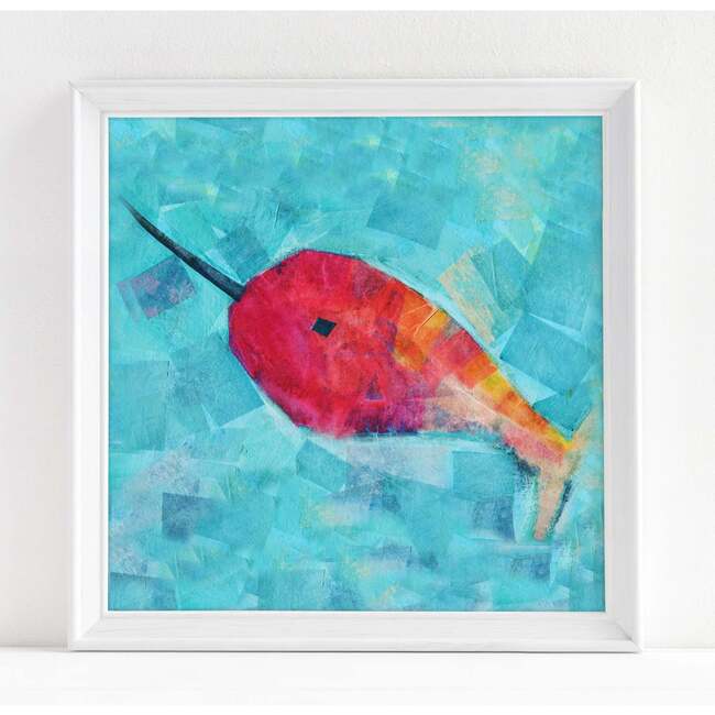 Adorable Narwhal Print 11x14 Vertical Frame, Pink - Wall Décor - 2