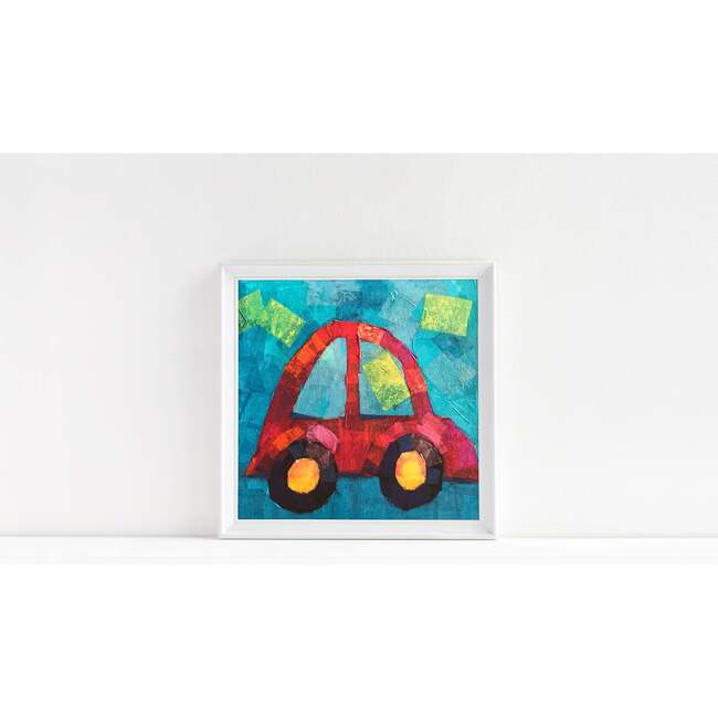 Car Print 11x14 Horizontal Frame, Red - Wall Décor - 2