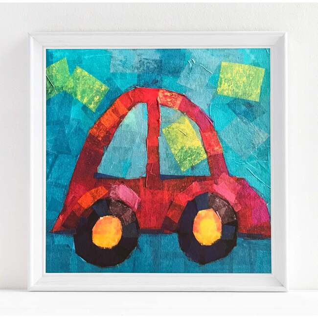 Car Print 11x14 Horizontal Frame, Red - Wall Décor - 3
