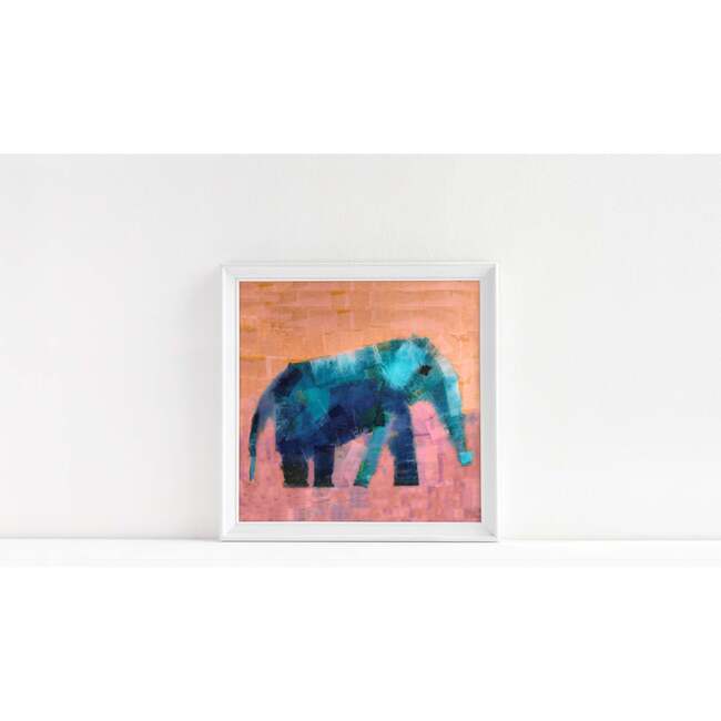 Baby Elephant 11x14 Horizontal Frame, Blue - Wall Décor - 3