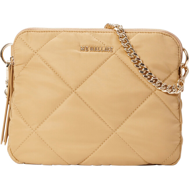Women's Quilted Madison Crossbody, Camel