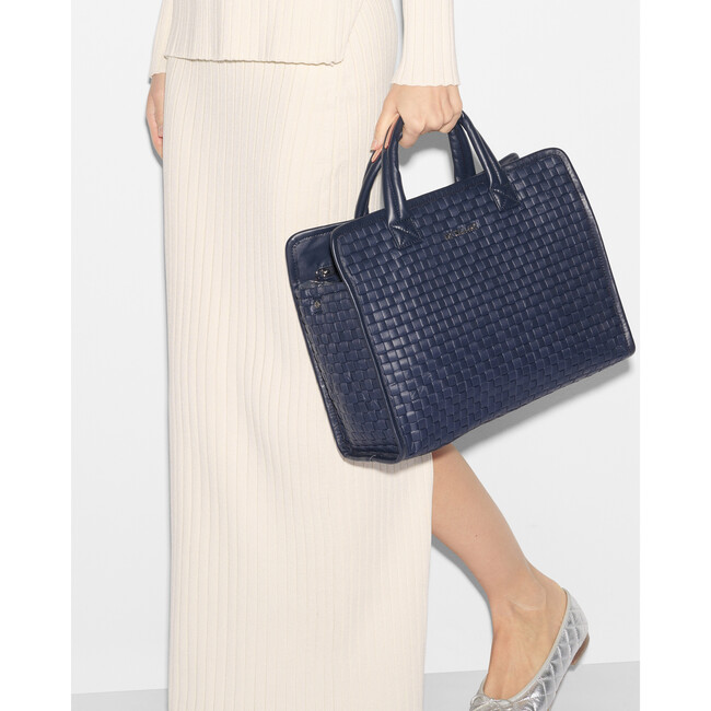Women's Medium Woven Box Tote, Dawn - Bags - 2